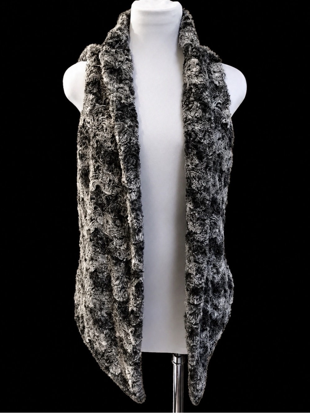Soft Plush Faux Fur Open Front Jacket Vest